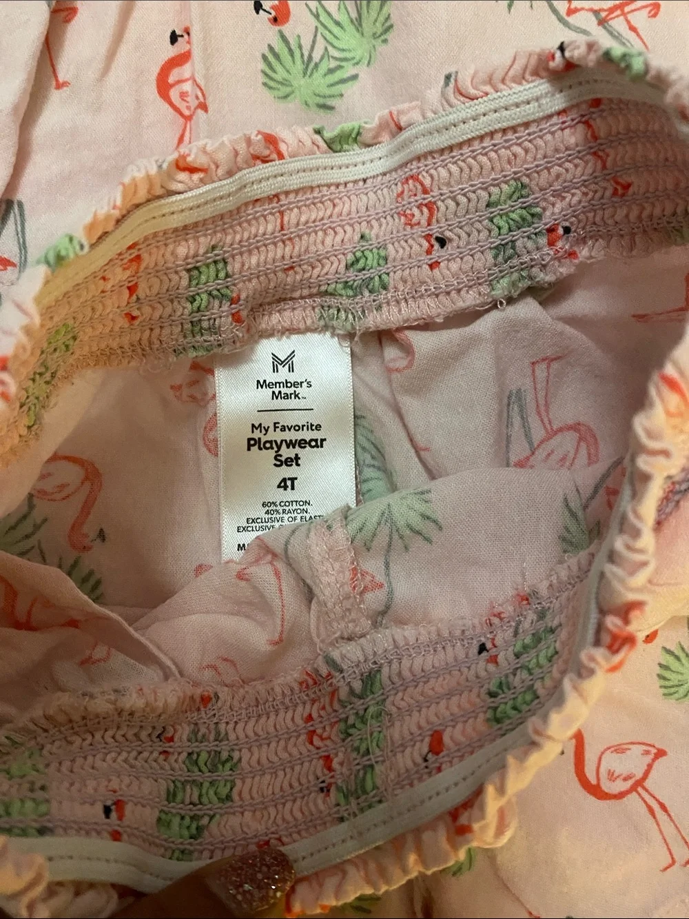 Girls Flamingo Print Pink Matching Set - Brand